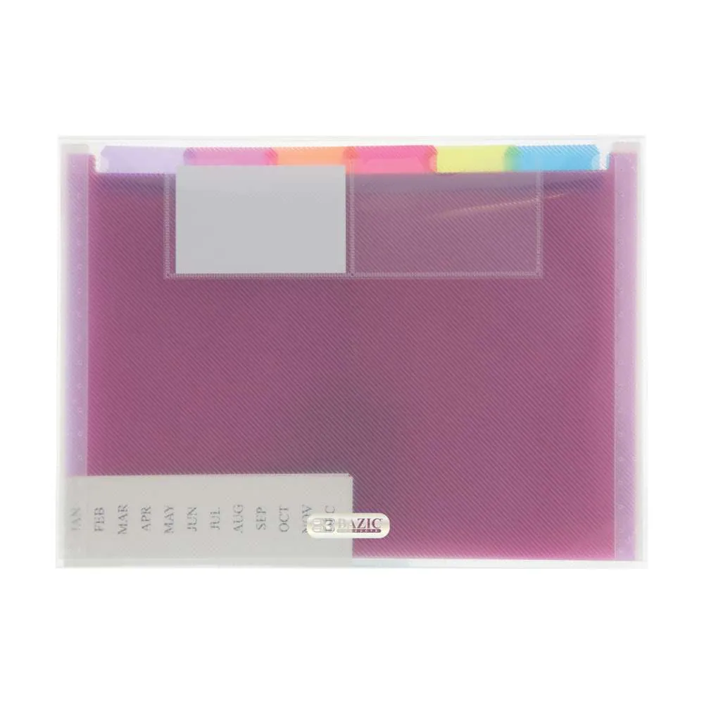 Expanding File A4/Letter Size Rainbow Poly 7-Pocket