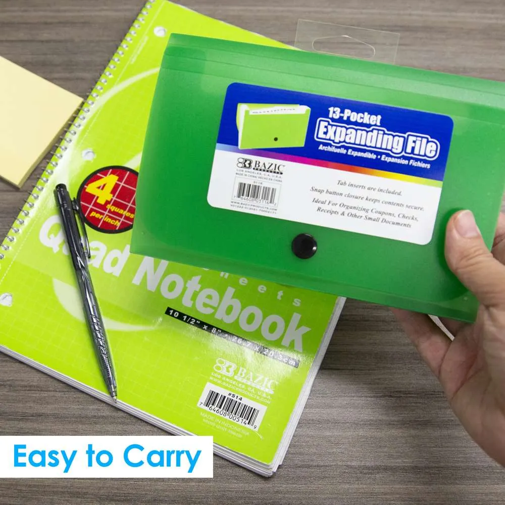 Expanding File Check / Coupon Size 13-Pockets