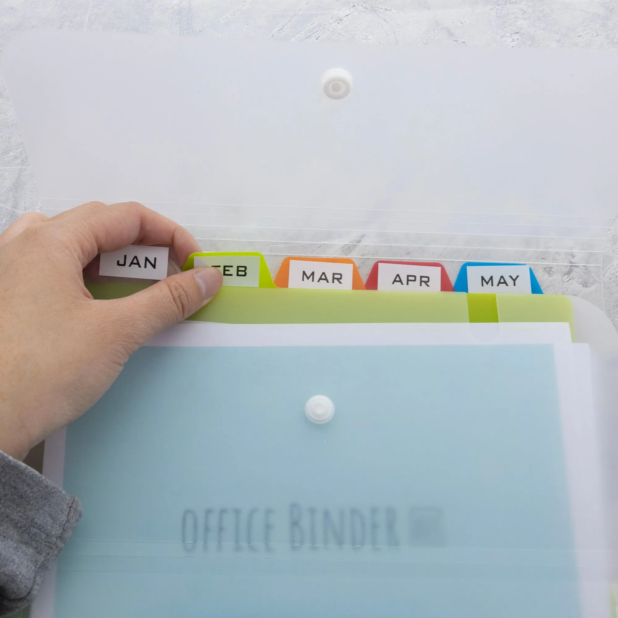 Expanding File Folder Letter Size Vertical Poly 5-Pocket