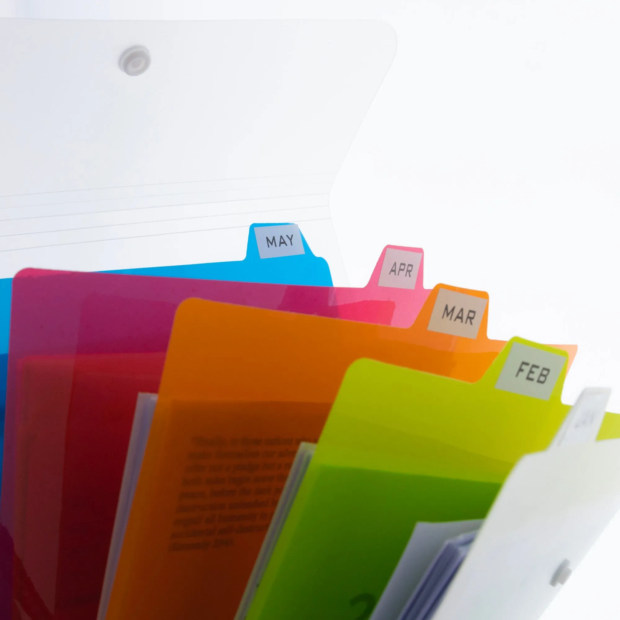 Expanding File Folder Letter Size Vertical Poly 5-Pocket