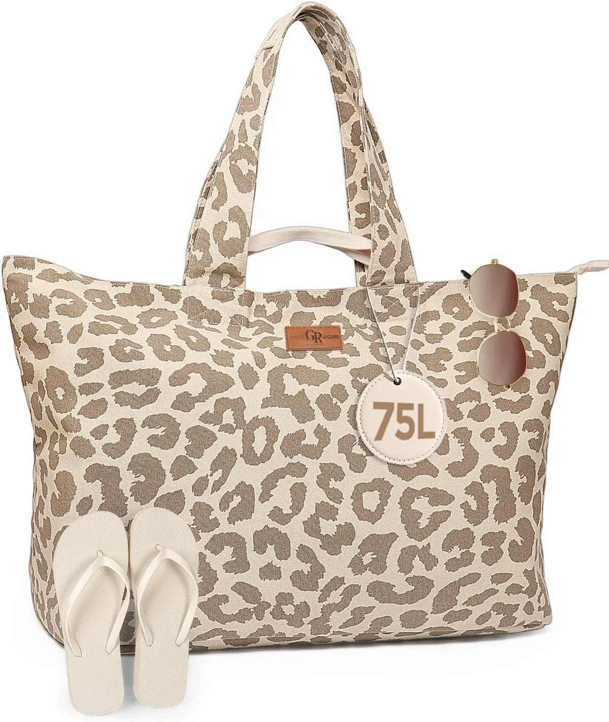 Extra Large Beach Bag for Women - Waterproof Sandproof Over-Size Carry On Beach Tote with 5 Pockets Gifts for Women