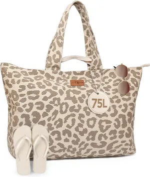 Extra Large Beach Bag for Women - Waterproof Sandproof Over-Size Carry On Beach Tote with 5 Pockets Gifts for Women