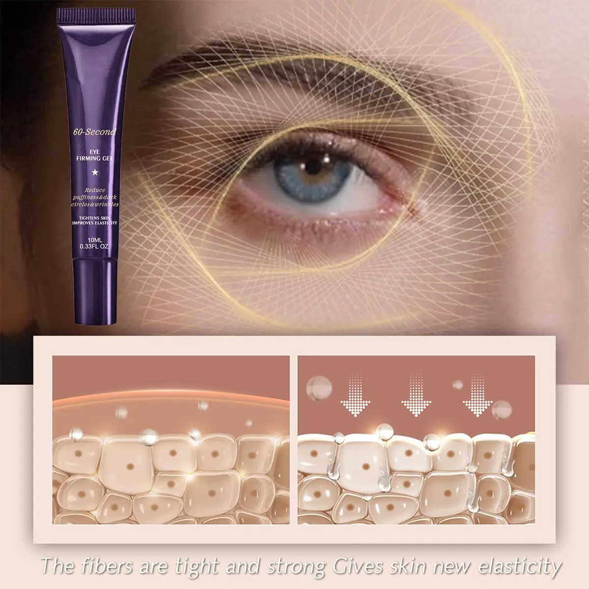 Eye Age-Defying Tinted Firming Gel,Reduce Eye Skin Problems,Firming Eye Skin,Smooth Fine Lines and Hydrate Eye Area (2pcs)