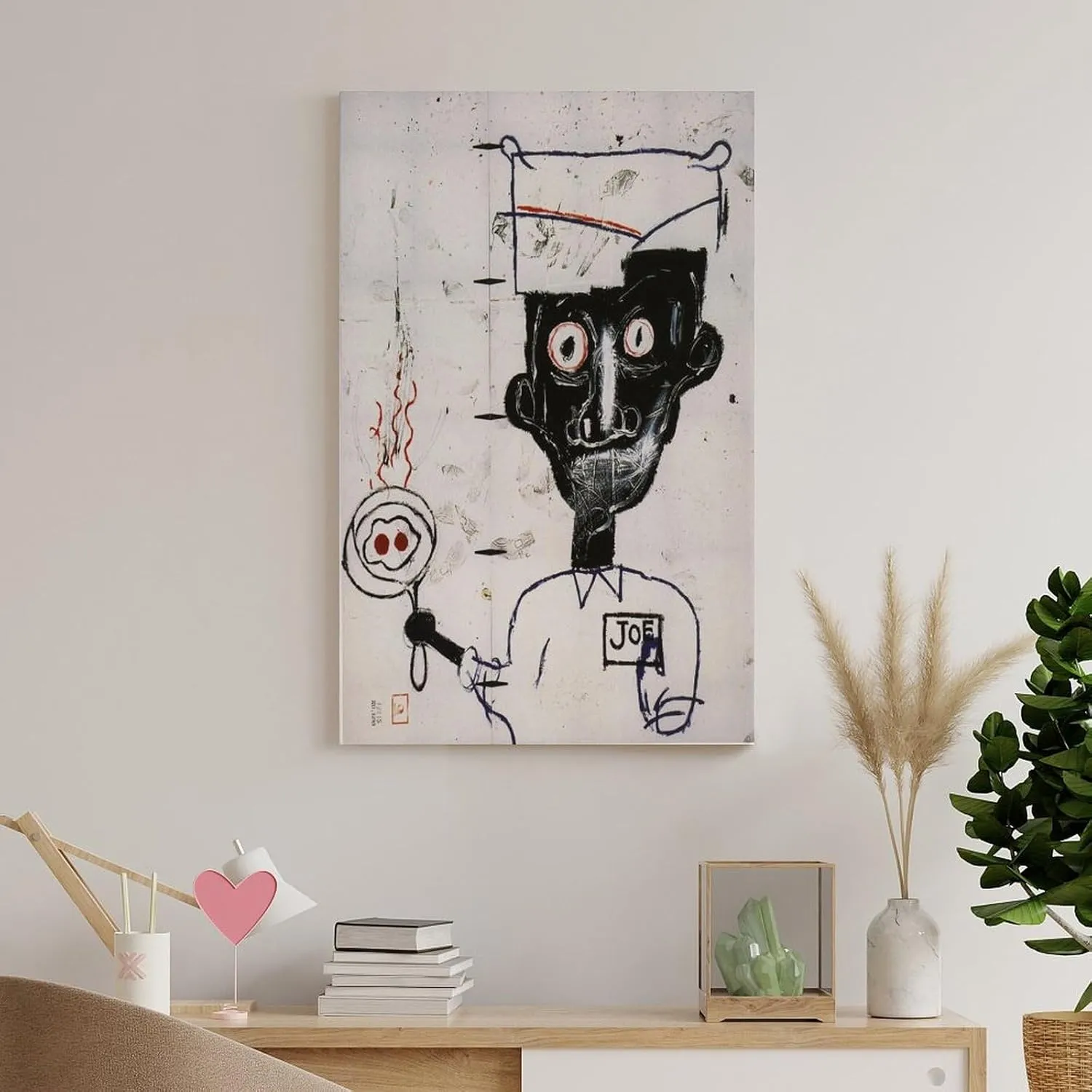 Eyes And Eggs Michel Basquiat Poster Print Photo Art Painting Canvas Poster Home Decorative Bedroom Modern Decor Posters 16x24inch(40x60cm)