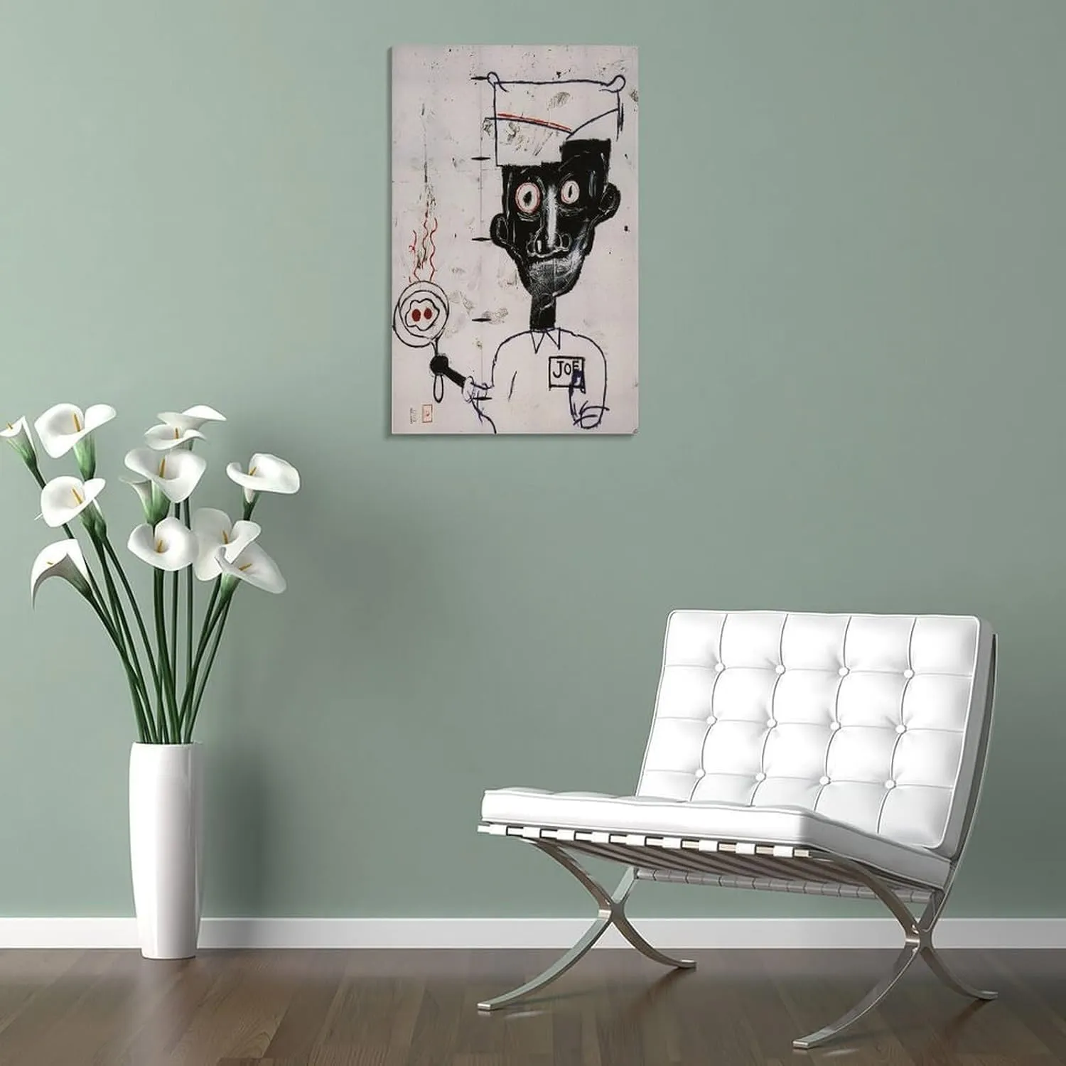 Eyes And Eggs Michel Basquiat Poster Print Photo Art Painting Canvas Poster Home Decorative Bedroom Modern Decor Posters 16x24inch(40x60cm)