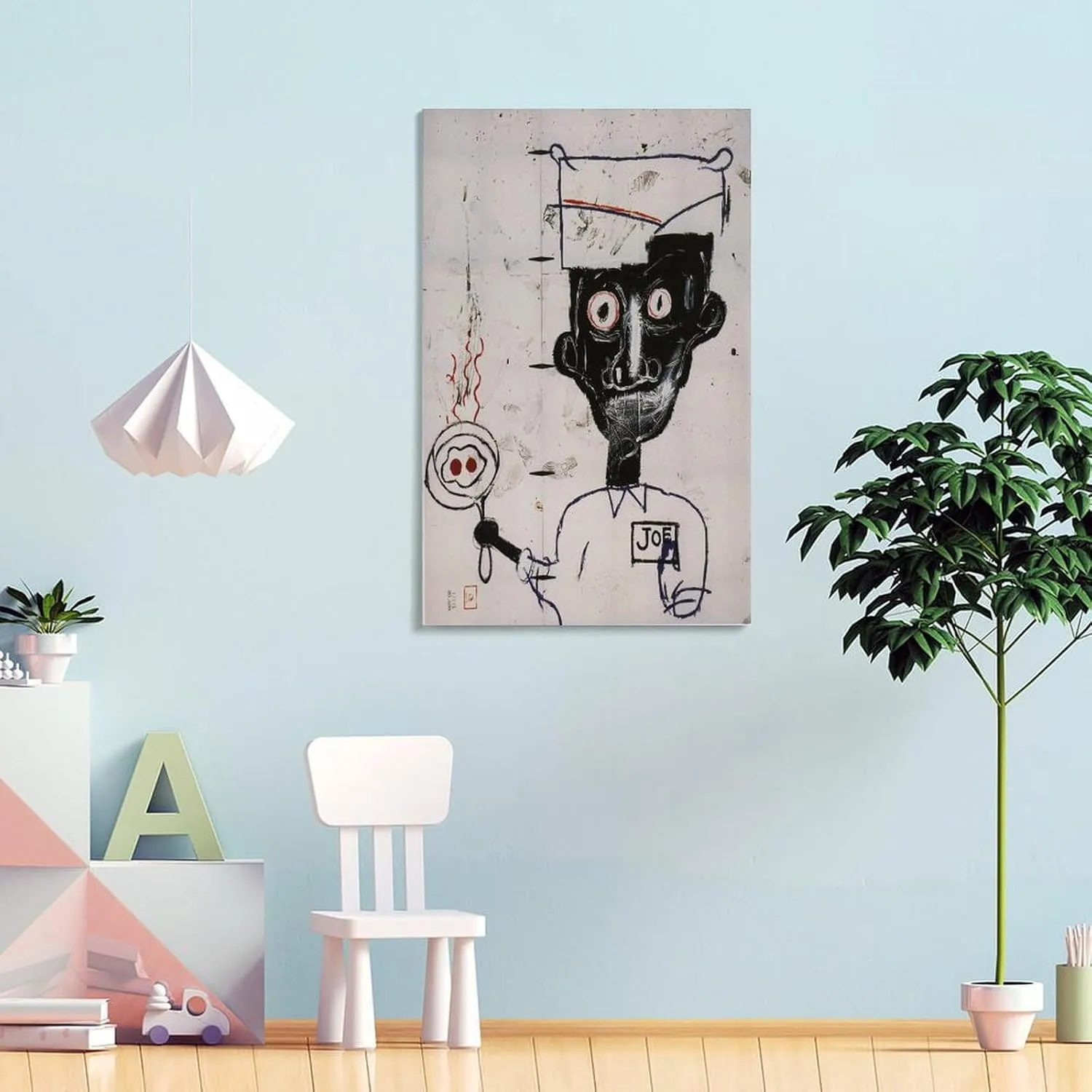 Eyes And Eggs Michel Basquiat Poster Print Photo Art Painting Canvas Poster Home Decorative Bedroom Modern Decor Posters 16x24inch(40x60cm)