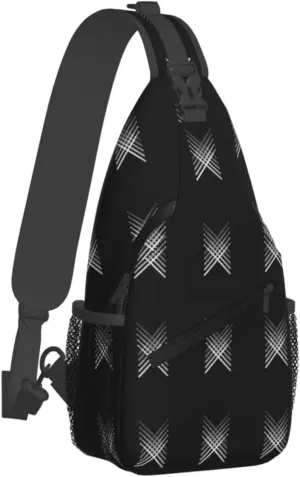 Fading Percussion Drum Sticks Sling Bag Crossbody Backpack Shoulder Casual Daypack Bag for Men Women