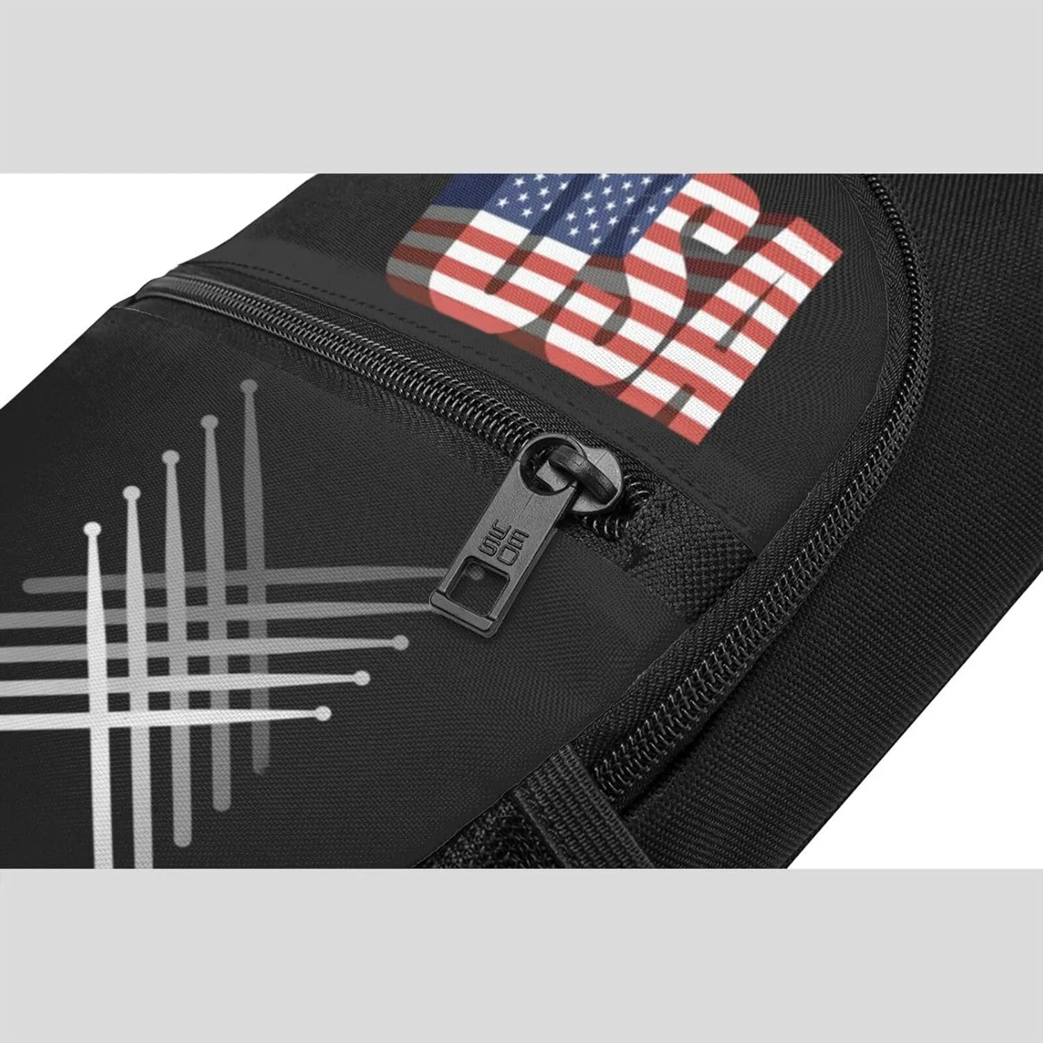 Fading Percussion Drum Sticks，Fashion One-Shoulder Bag，Anti-Theft Crossbody Shoulder Chest Bag