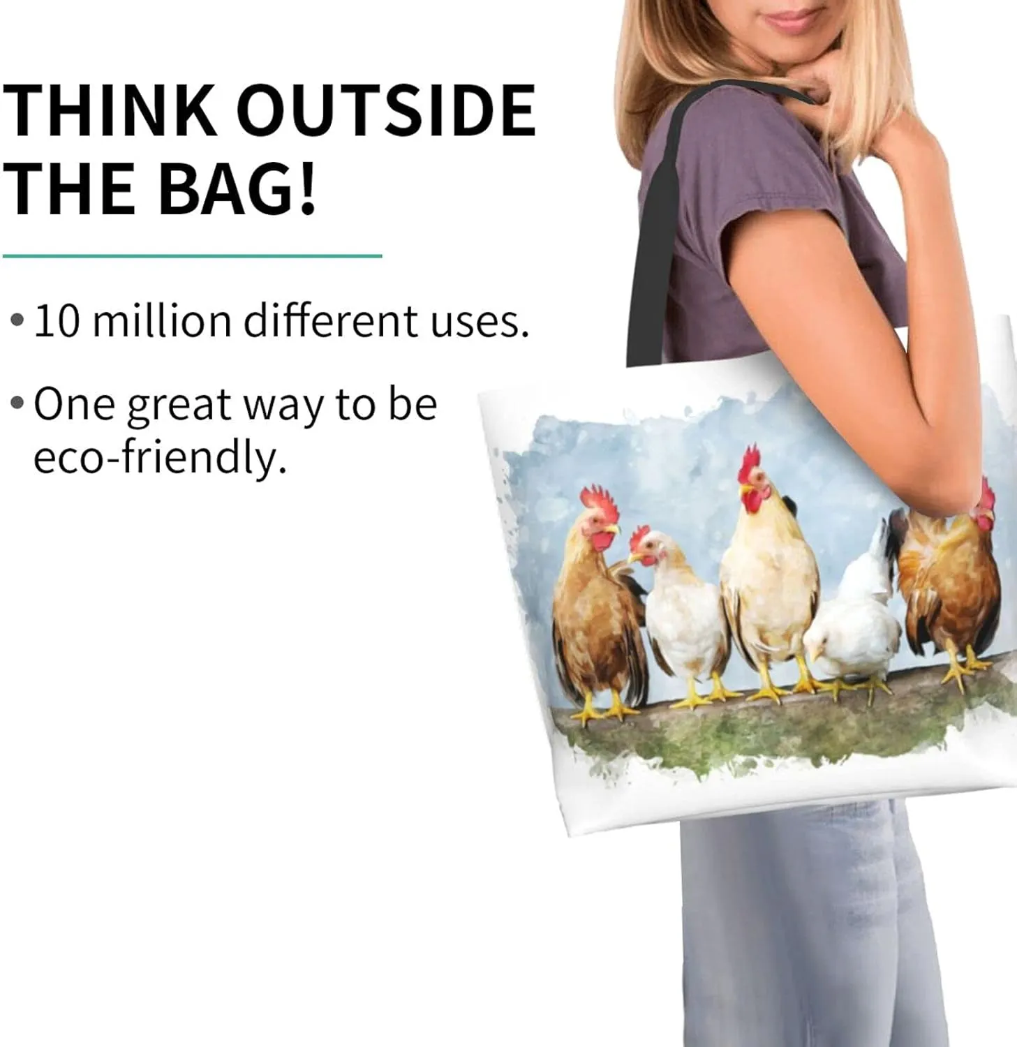 Famame Canvas Tote Bag Large Women Casual Shoulder Bag Handbag Reusable Multipurpose Shopping Grocery Bag For Outdoors…