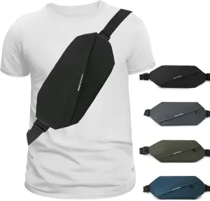 Fanny Pack for Men & Women - Waterproof Anti-Theft Sling Bag with Multiple Pockets, Waist Pack & Crossbody Chest Bag for Travel, Gym, Hiking, Cycling
