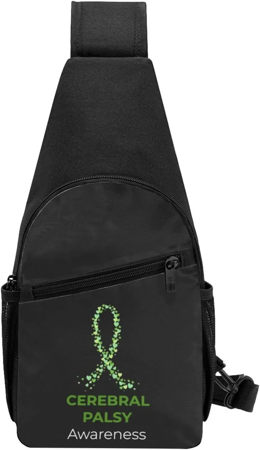 Fashion One-Shoulder Bag Cerebral Palsy Awareness Anti-Theft Crossbody Shoulder Chest Bag