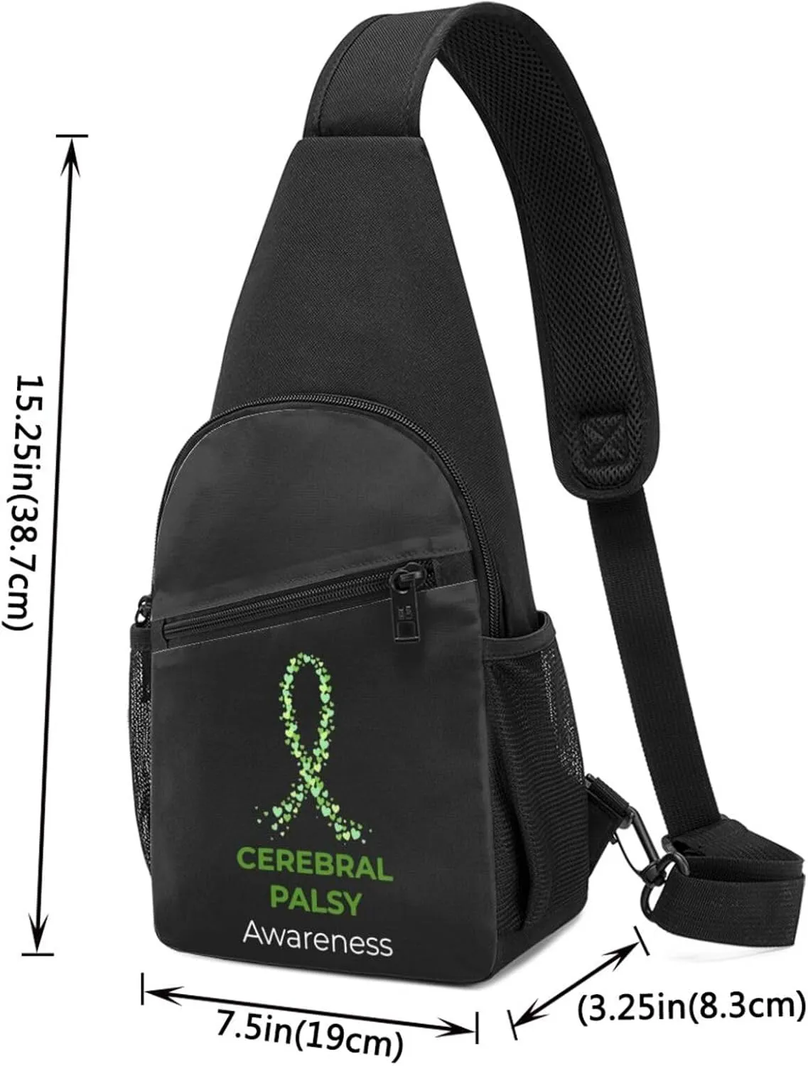Fashion One-Shoulder Bag Cerebral Palsy Awareness Anti-Theft Crossbody Shoulder Chest Bag