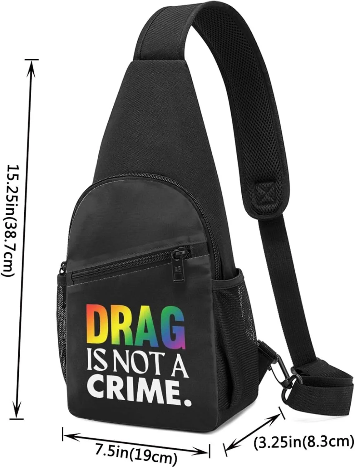 Fashion One-Shoulder Bag Drag is Not A Crime Anti-Theft Crossbody Shoulder Chest Bag