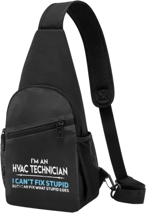 Fashion One-Shoulder Bag HVAC Technician Anti-Theft Crossbody Shoulder Chest Bag