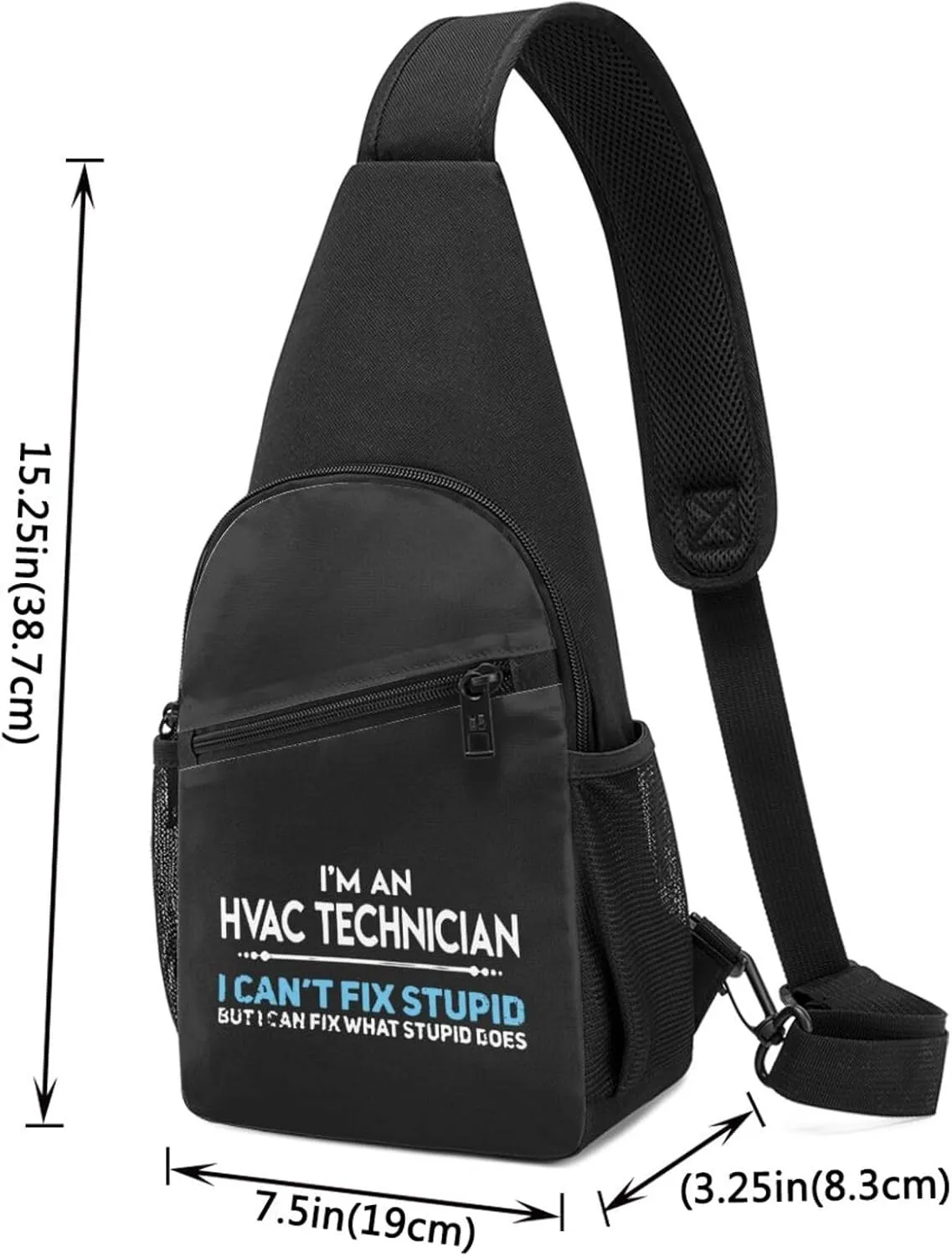 Fashion One-Shoulder Bag HVAC Technician Anti-Theft Crossbody Shoulder Chest Bag