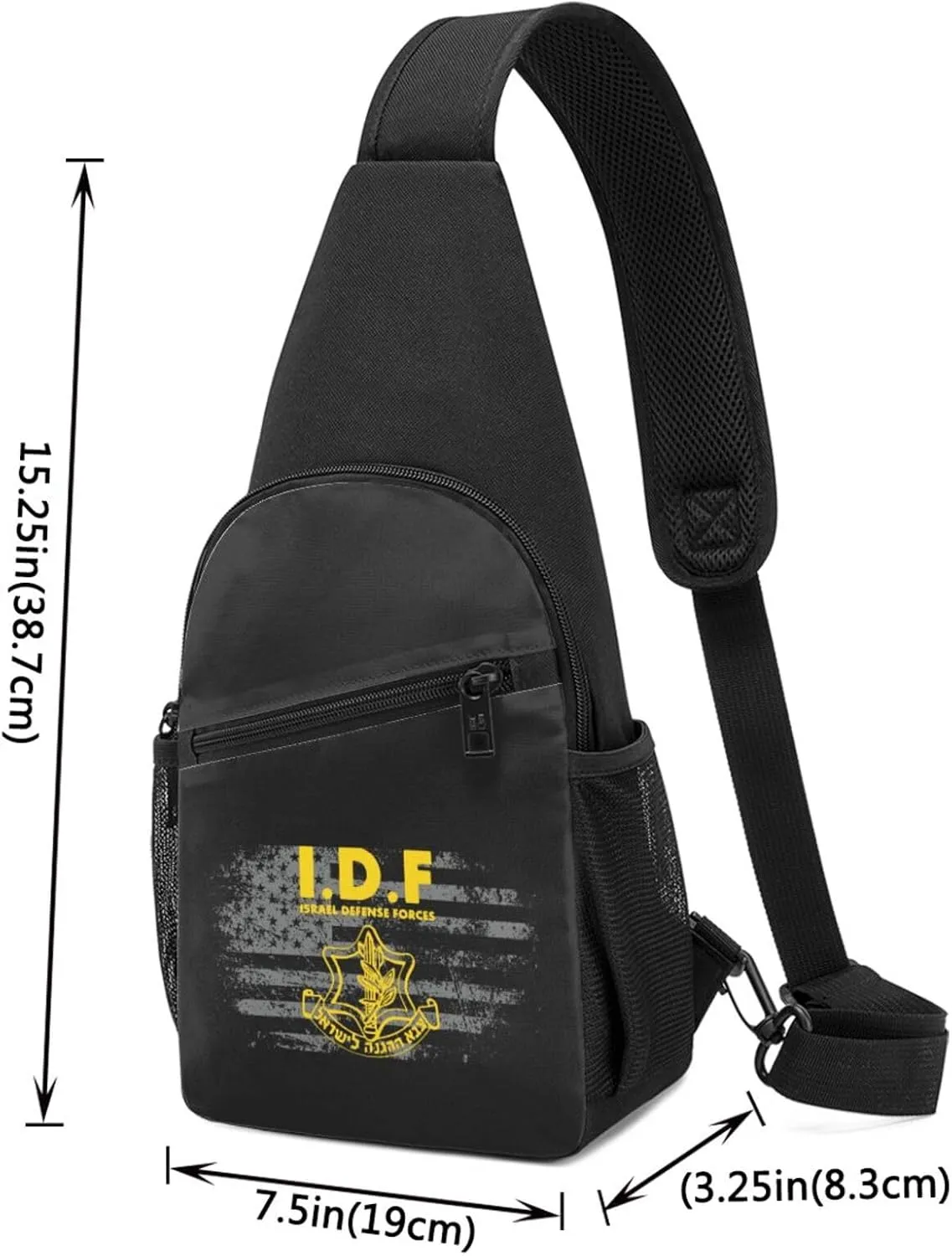 Fashion One-Shoulder Bag IDF Israel Defense Forces Anti-Theft Crossbody Shoulder Chest Bag