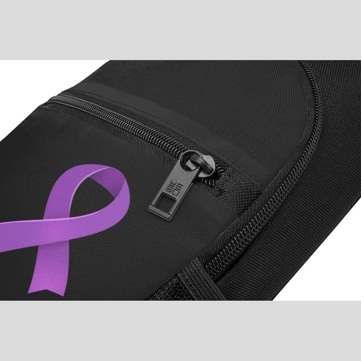 Fashion One-Shoulder Bag Pancreatic Cancer Awareness Purple Ribbon Anti-Theft Crossbody Shoulder Chest Bag
