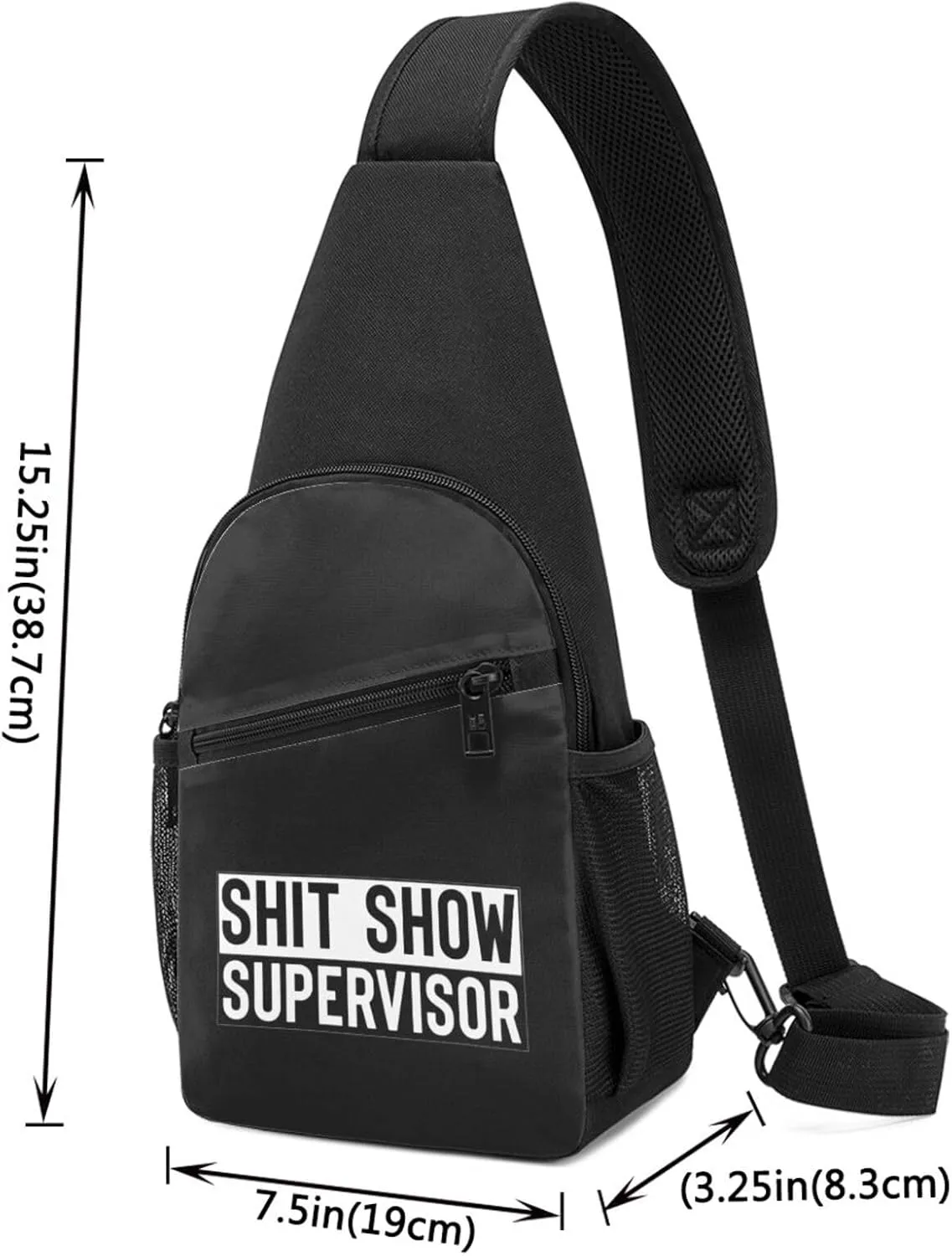 Fashion One-Shoulder Bag Shit Show Supervisor Anti-Theft Crossbody Shoulder Chest Bag