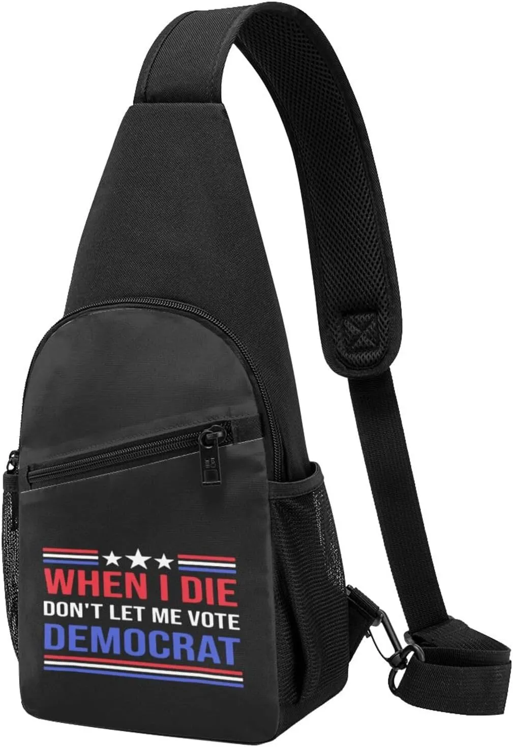 Fashion One-Shoulder Bag When I Die Don't Let Me Vote Democrat Anti-Theft Crossbody Shoulder Chest Bag