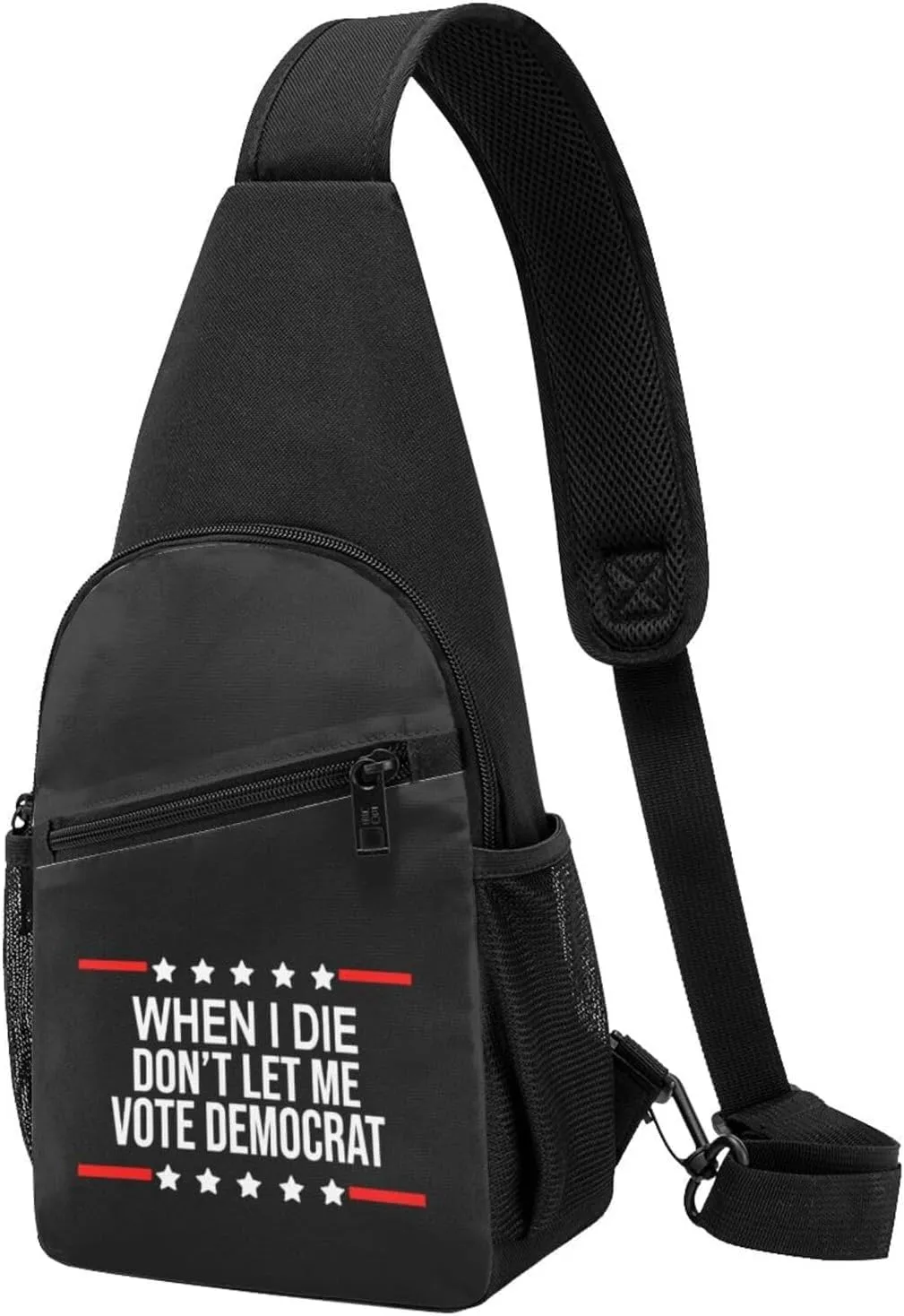 Fashion One-Shoulder Bag When I Die Don't Let Me Vote Democrat Anti-Theft Crossbody Shoulder Chest Bag