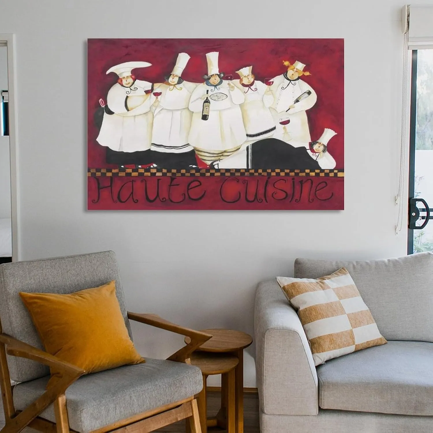 Fat Cook By Illustrator Jennifer Garant Chef Kitchen Poster The Cheerful Chefs Poster Canvas Wall Art Posters (26) Be Used For Room Aesthetics And Bedroom Living Room Decor16x24inch(40x60cm)