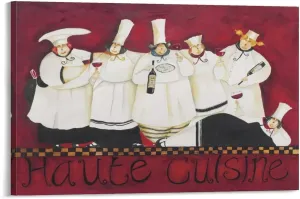 Fat Cook By Illustrator Jennifer Garant Chef Kitchen Poster The Cheerful Chefs Poster Canvas Wall Art Posters (26) Be Used For Room Aesthetics And Bedroom Living Room Decor16x24inch(40x60cm)