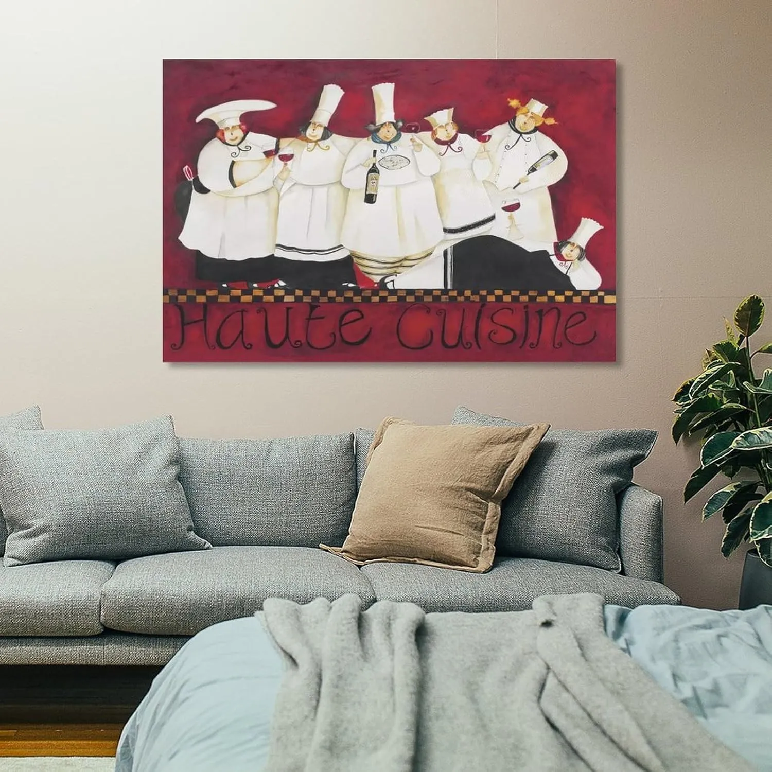 Fat Cook By Illustrator Jennifer Garant Chef Kitchen Poster The Cheerful Chefs Poster Canvas Wall Art Posters (26) Be Used For Room Aesthetics And Bedroom Living Room Decor16x24inch(40x60cm)