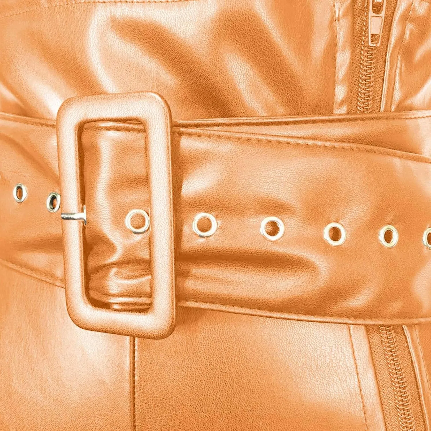 Faux Leather Flare Leg Pants Trousers High Waisted Ruched Zipper Leather Trousers PU Leather Stacked Skinny Pants