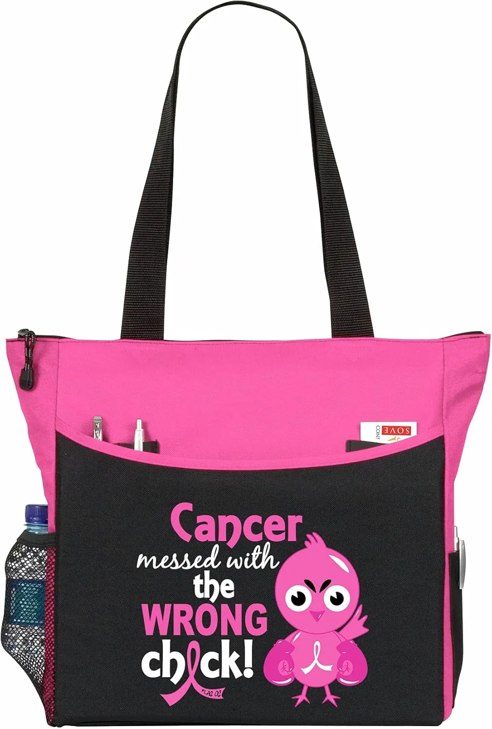 Fight Like a Girl Cancer Messed with the Wrong Chick Dakota 5-Pocket Tote Bag