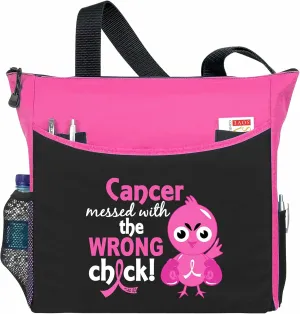 Fight Like a Girl Cancer Messed with the Wrong Chick Dakota 5-Pocket Tote Bag