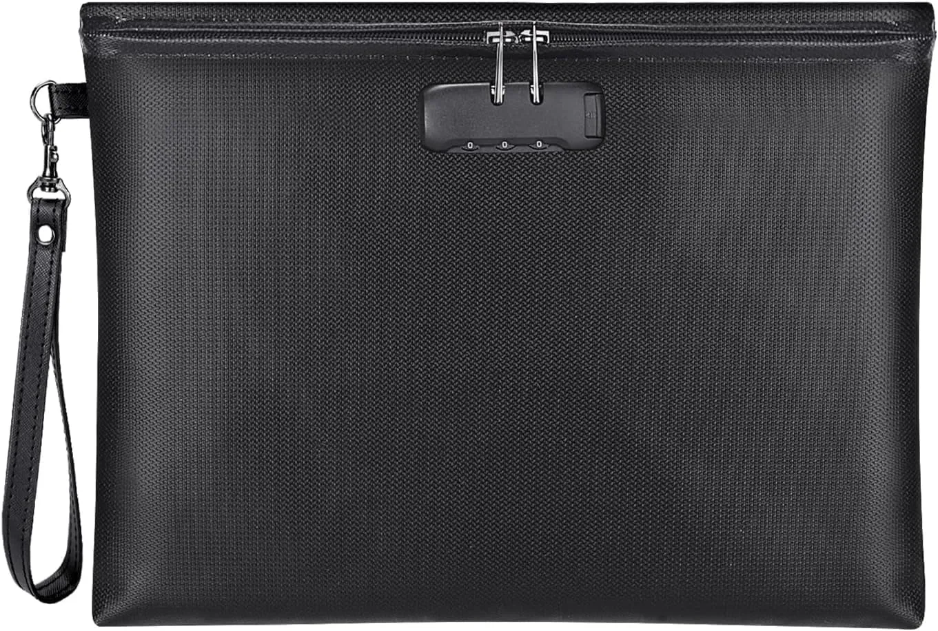 Fireproof Document Bag with Lock, ZOOPIP 14.3"x10.2" Fireproof and Waterproof Money Bag with Zipper Closure, Storage Pouch for A4 Letter Size Document, Cash, Cell Phone, Tablet, Credit Card,Passport