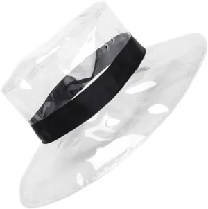 Fisherman Hat Hats Beach Hat Headwear Sun Hat Bucket Hat Waterproof Transparent Hat Cap Black