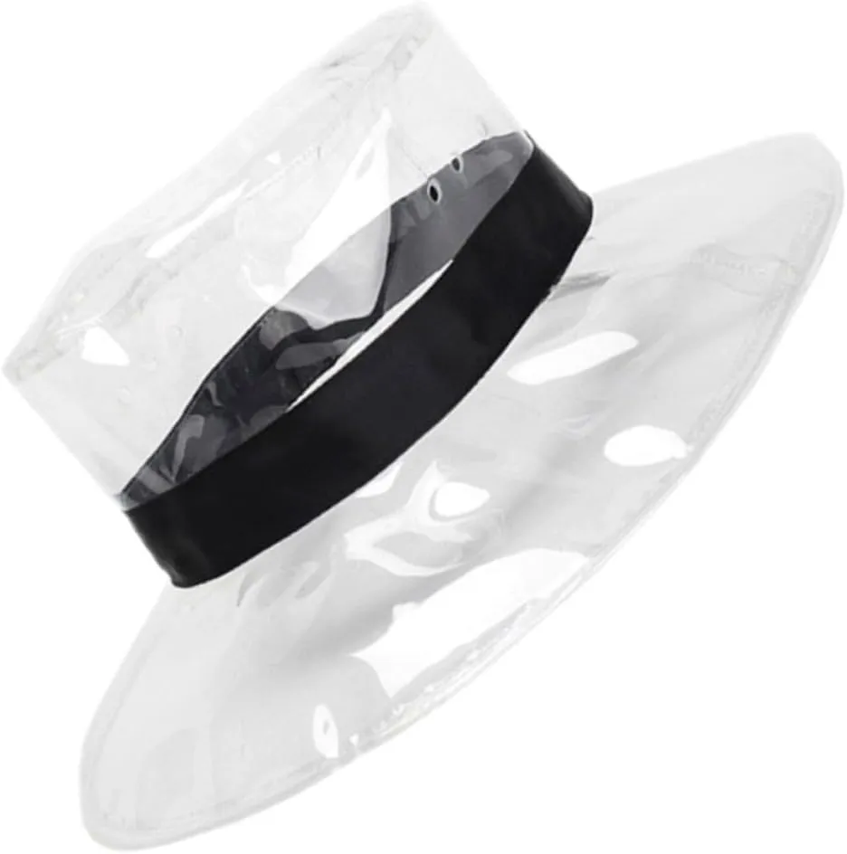Fisherman Hat Hats Beach Hat Headwear Sun Hat Bucket Hat Waterproof Transparent Hat Cap Black