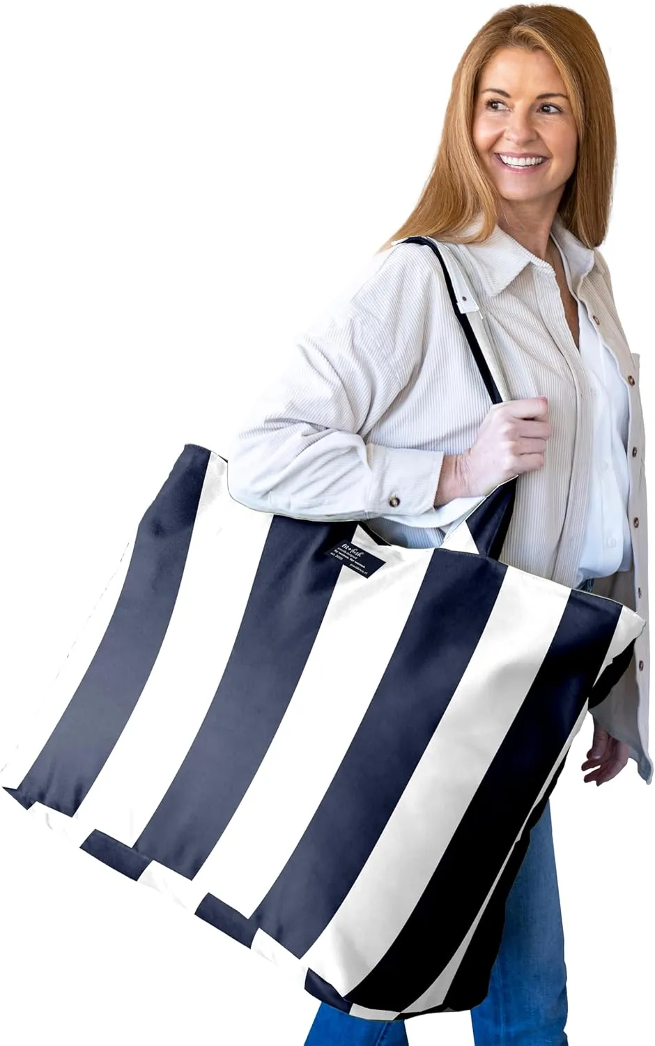 Fit & Fresh Large Beach Bag for Women - Extra Large Travel Tote With Pockets