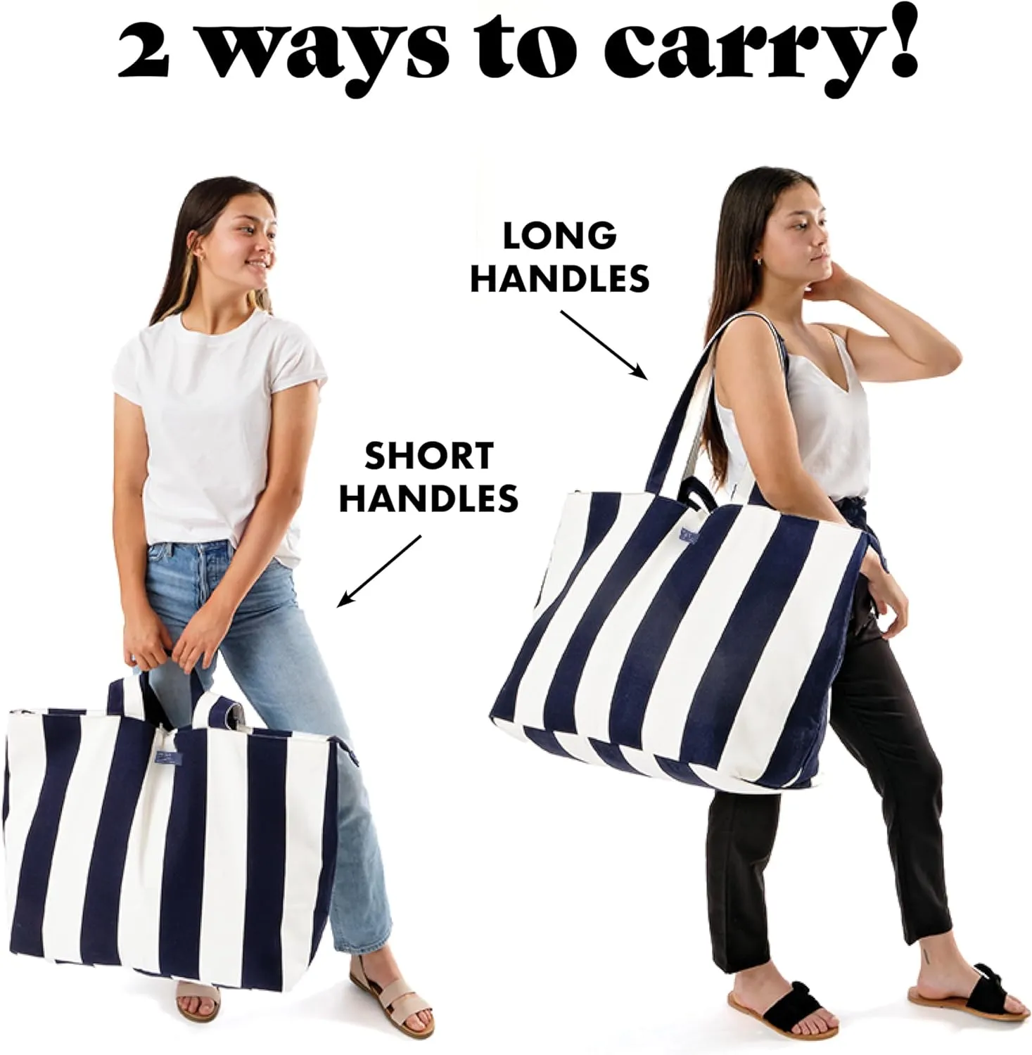 Fit & Fresh Large Beach Bag for Women - Extra Large Travel Tote With Pockets