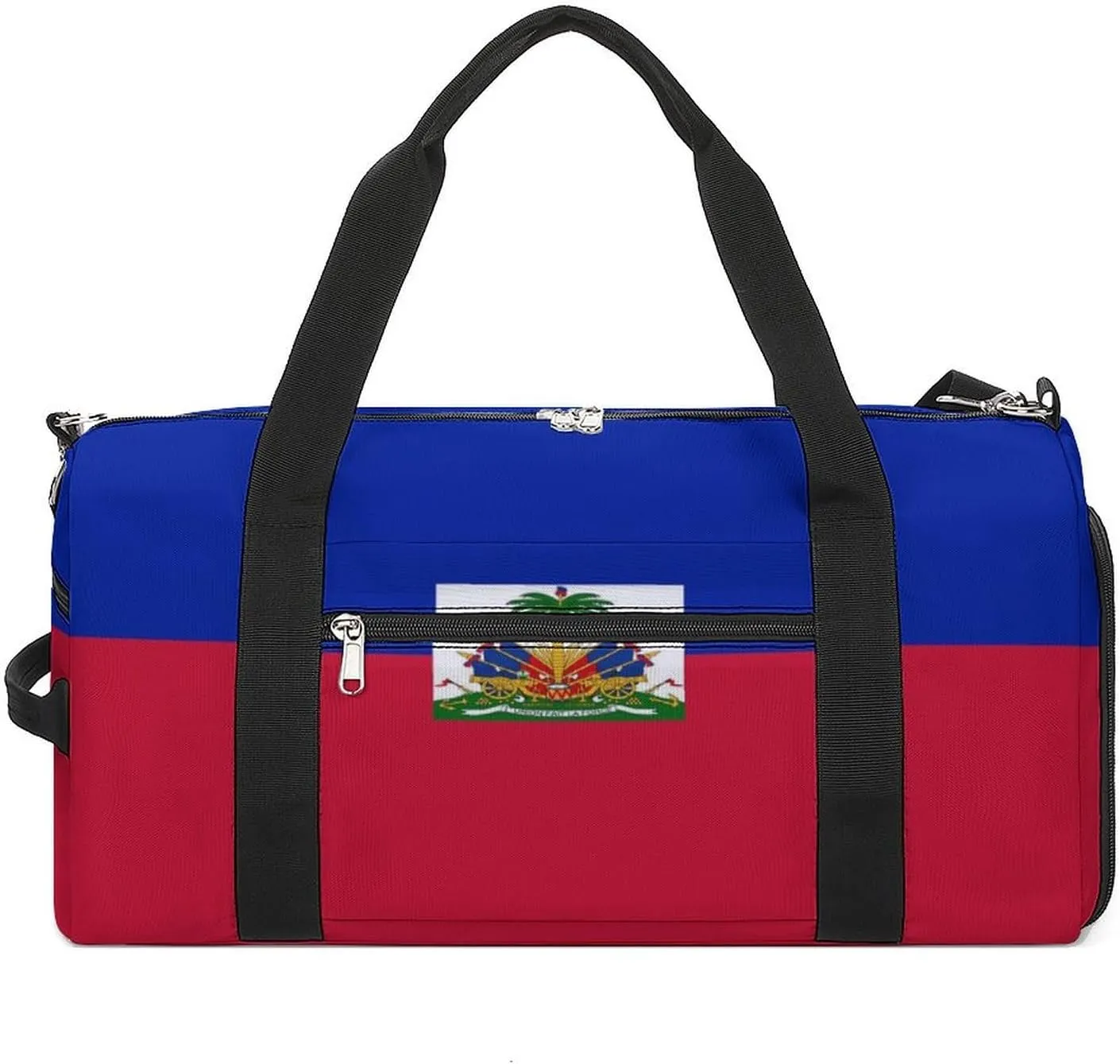 Flag of Haiti Gym Bag-Workout Organizer with Water Resistant Compartments for Gym Lovers