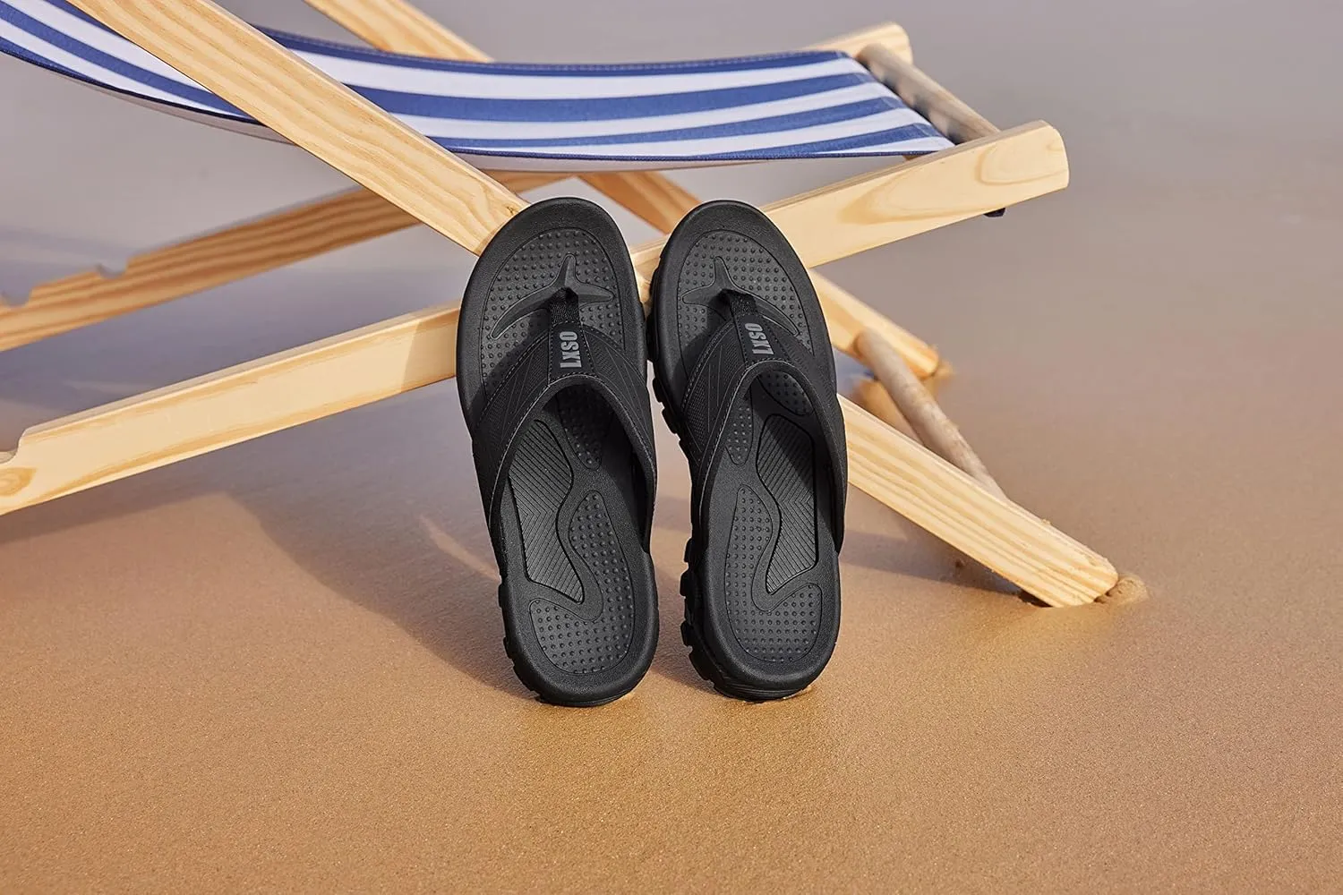 Flip Flops for Men Beach Thong Sandals with Arch Support Water Resistant Slippers Shower Shoes