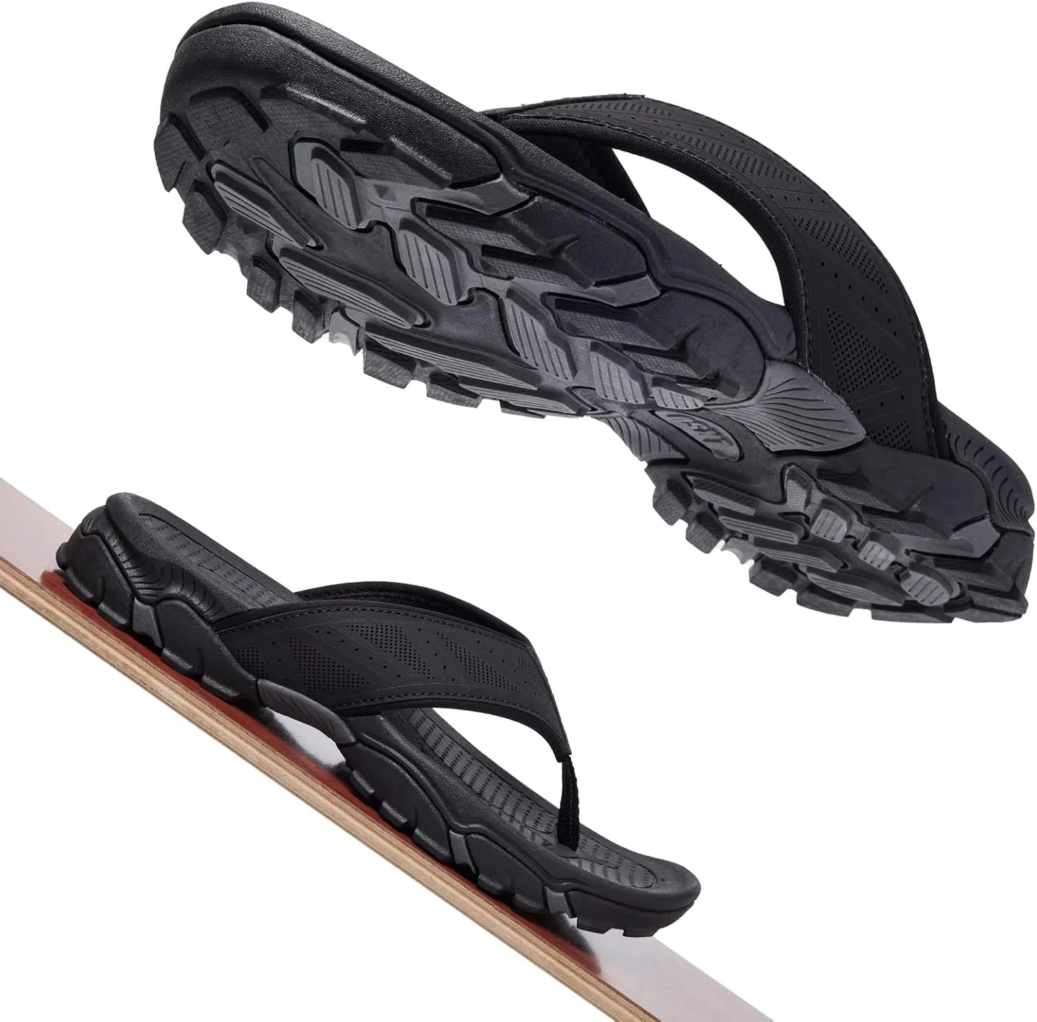 Flip Flops for Men Beach Thong Sandals with Arch Support Water Resistant Slippers Shower Shoes
