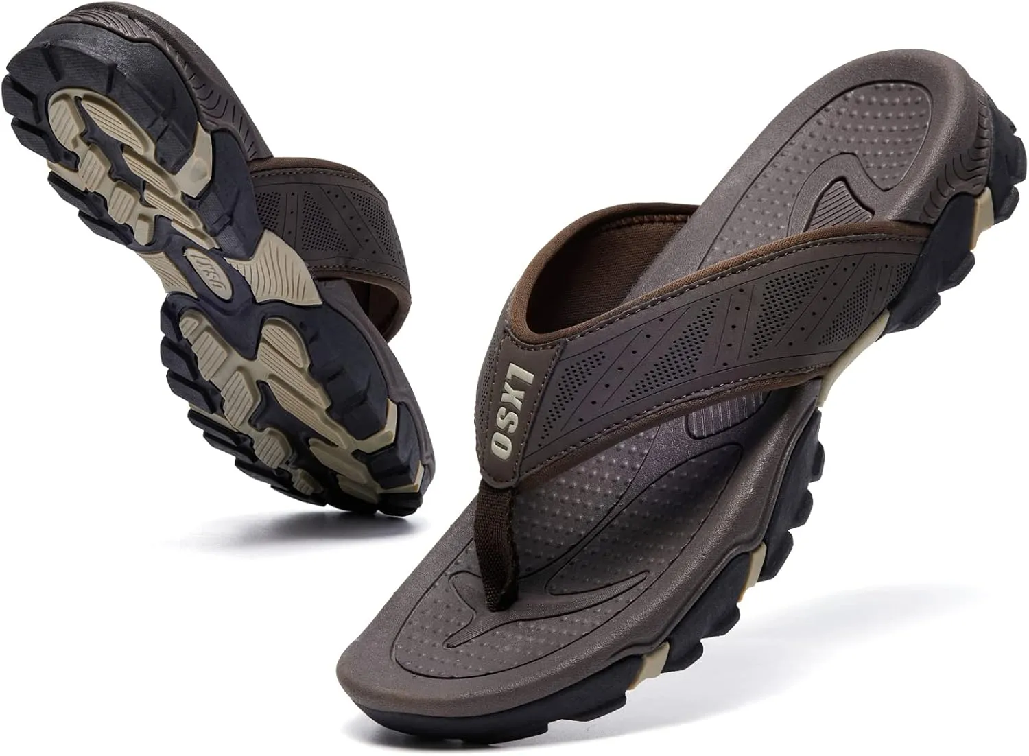 Flip Flops for Men Beach Thong Sandals with Arch Support Water Resistant Slippers Shower Shoes