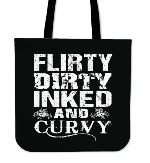 Flirty Dirty Inked And Curvy Tote Bag