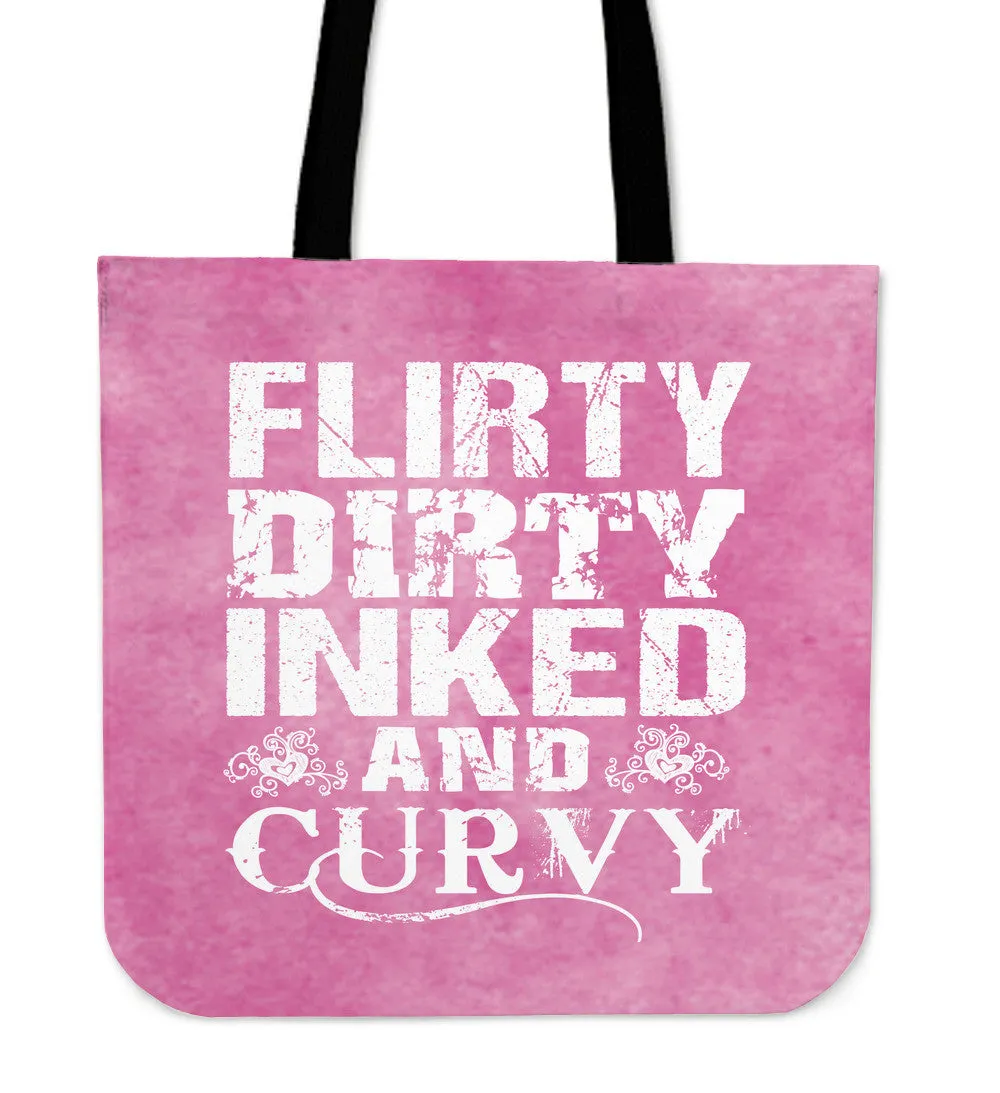 Flirty Dirty Inked And Curvy Tote Bag
