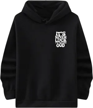 Floerns Men's Long Sleeve Lightweight Drawstring Letter Print Graphic Hoodies Sweatshirt Tops