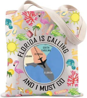 Florida Map Gift Tote Bag - Florida Calling