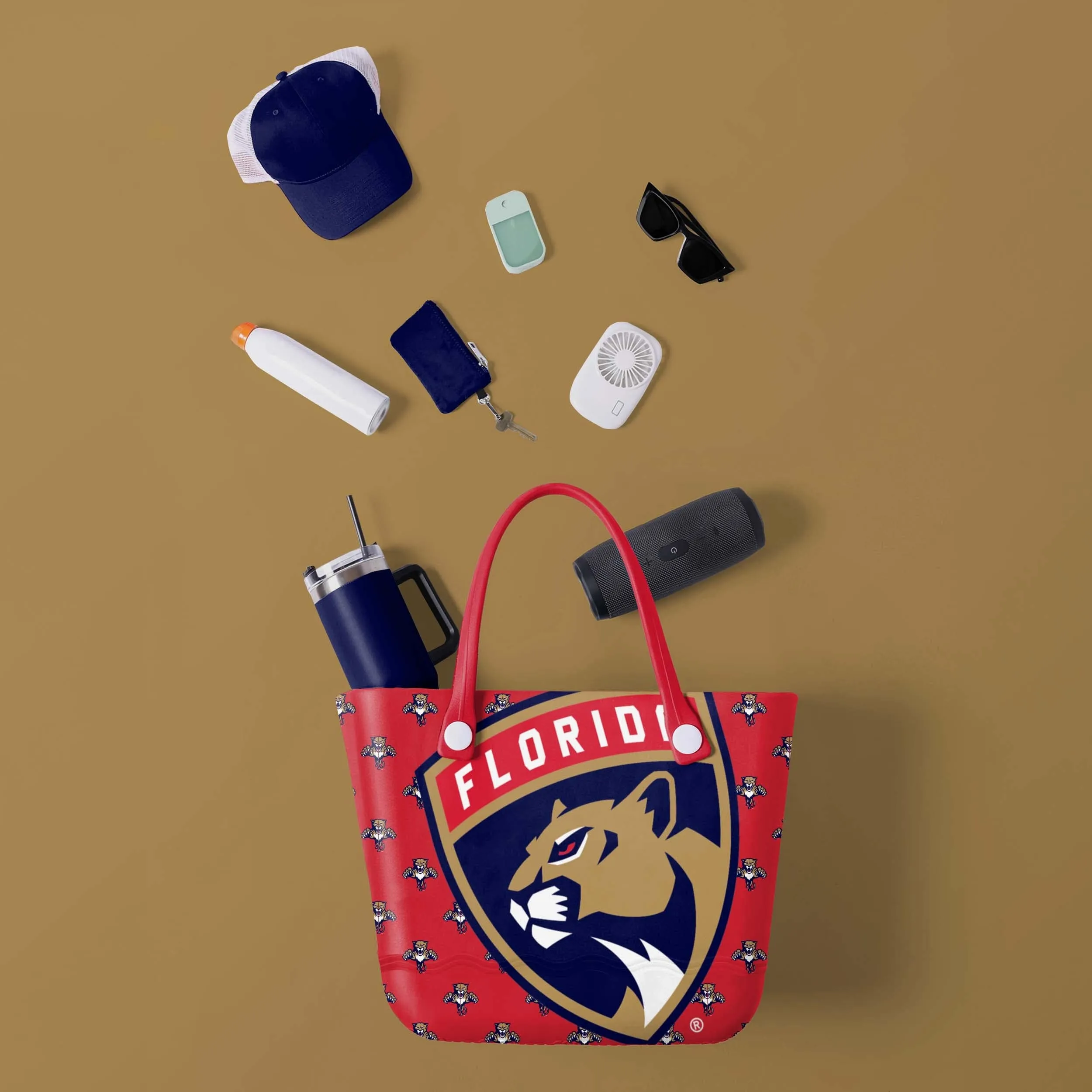 Florida Panthers Big Logo Mini Print Tailgate Tote Bag