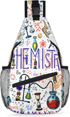 Formulas Laboratory Elements Sling Bag for Women Men Crossbody Sling Backpack Shoulder Bag Chest Bag Daypack for Travel Hiking Outdoor