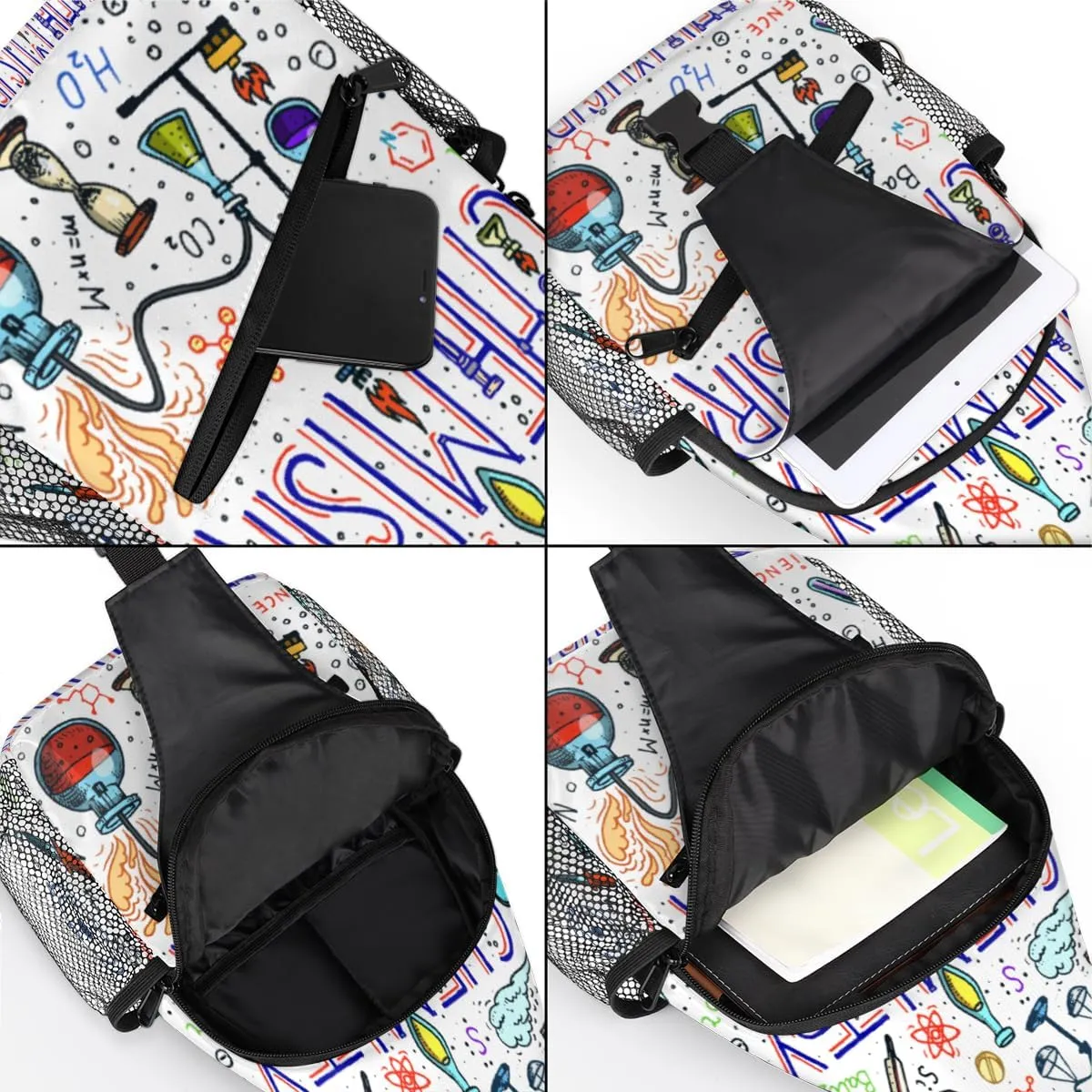 Formulas Laboratory Elements Sling Bag for Women Men Crossbody Sling Backpack Shoulder Bag Chest Bag Daypack for Travel Hiking Outdoor