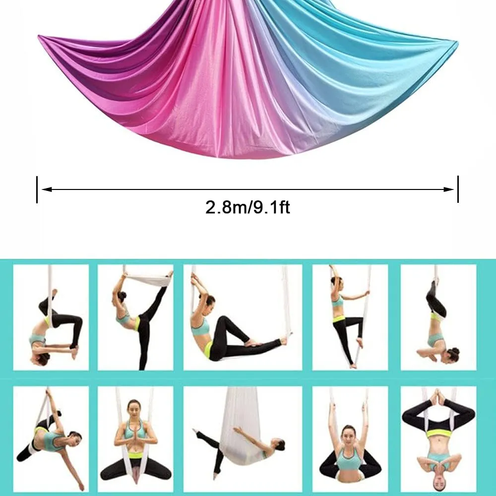 Foser Aerial Hammock, 16.4ft 9.2ft Swing Set for Anti-Gravity Yoga, Dance & Acrobatics