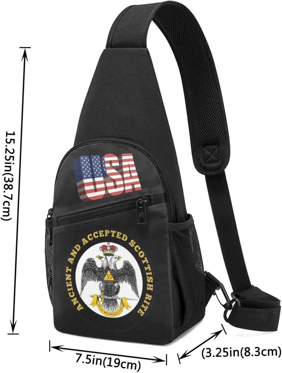 Freemasonry and Scottish Rite，Fashion One-Shoulder Bag，Anti-Theft Crossbody Shoulder Chest Bag