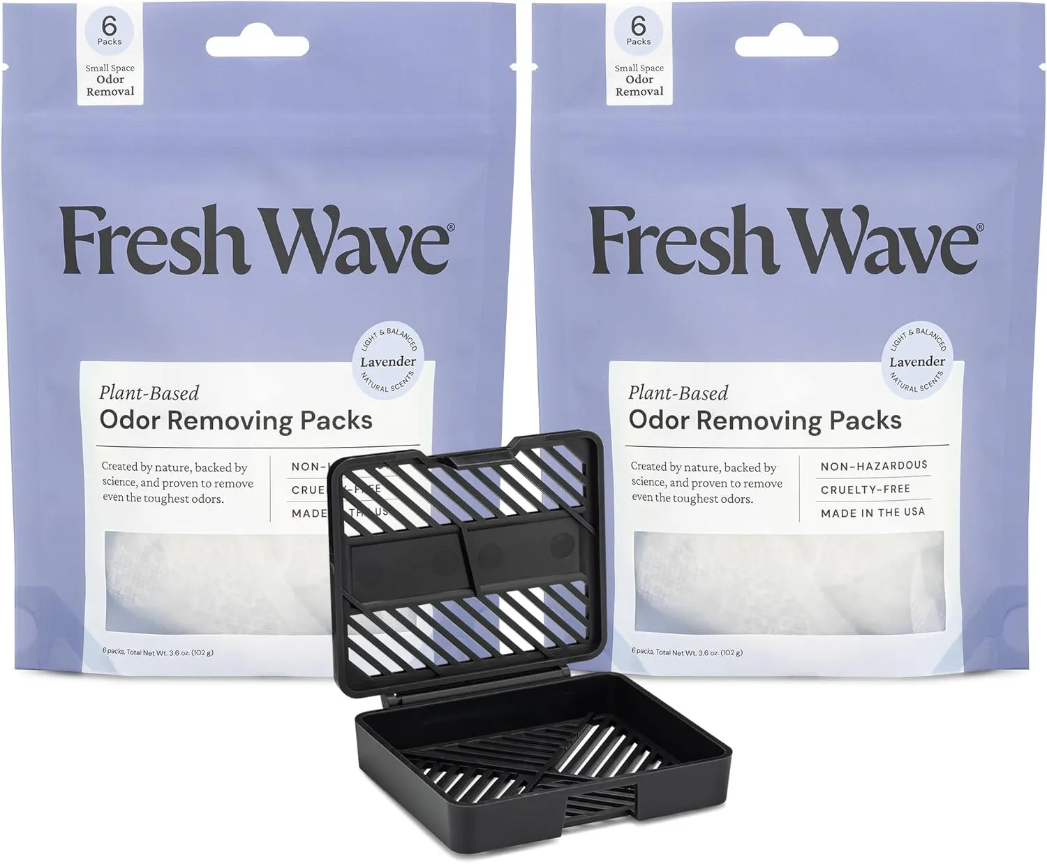 Fresh Wave Lavender Odor Removing Packs and Pod Bundle: (2) 6ct. Packs (1) Pod