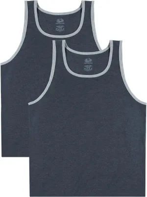 Fruit of the Loom Men's EverSoft Cotton Sleeveless Moisture Wicking T-Shirts with Odor Control